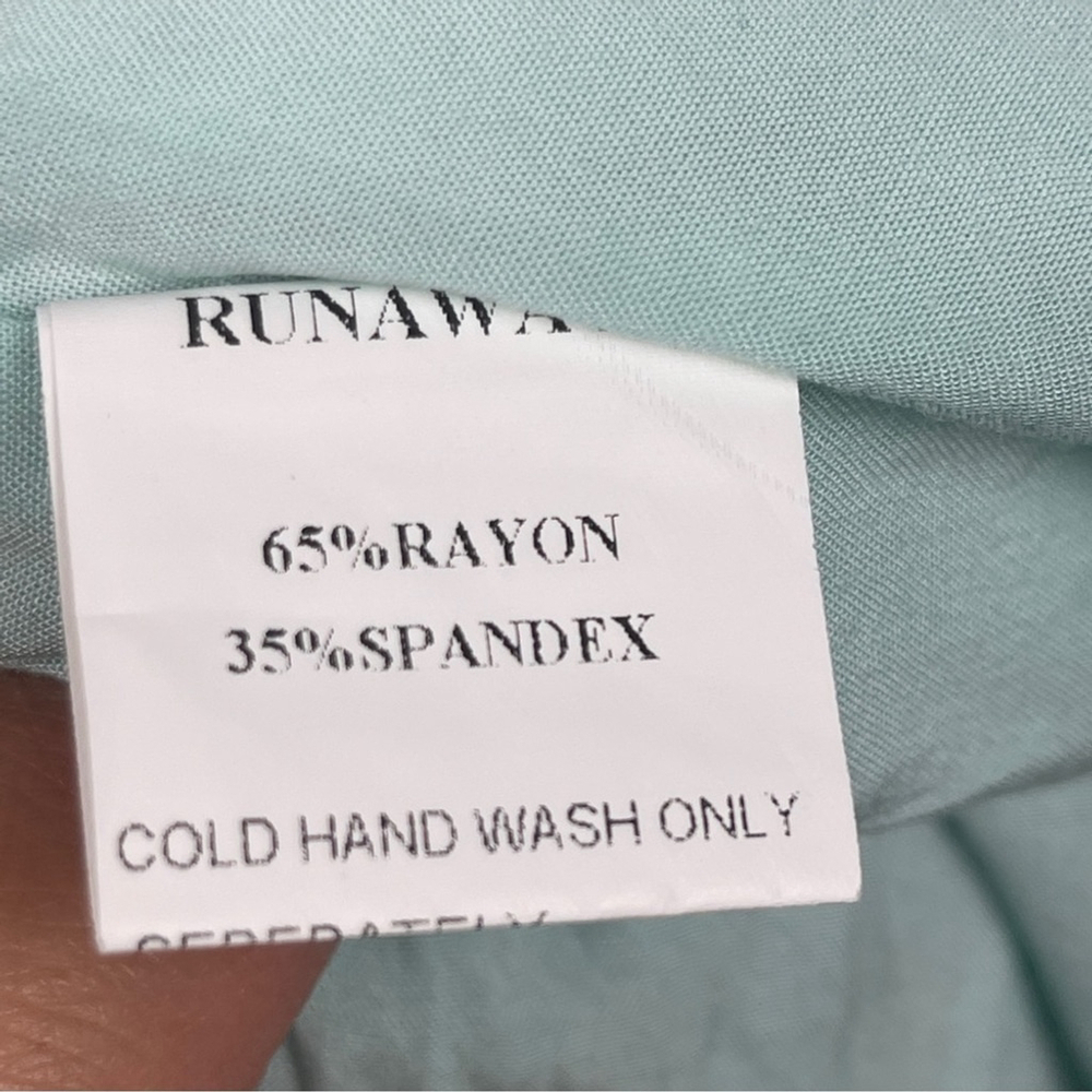 Runaway The Label Mini Dress Ruched Pink and teal Leopard Dress XL / 10 Cute - Picture 11 of 12